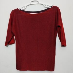 Armani Jeans Women's 44/L Knit Top Boat Neck Old Money